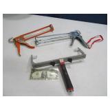 (3) Caulking Guns & Pro Paint Roller Attch