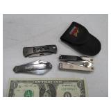 (3) SCHRADE~SOG~SWISSTECH Gadget Knives pckt EXC