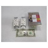 (3) New GFCI & FanControl Electrical Outlets White