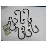 (7) Cast Metal Garden~Yard Hanging Hooks