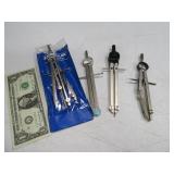 (4) metal STAEDLER Compass Drawing Instruments