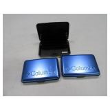 (3) new COLUMBIA Hardcase Wallet Card Holders