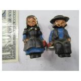 (2) 2" Cast Iron Wagon Man/Woman Figures