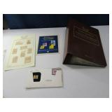 Booklet Golden Replica Postage Stamps 1st Day Iss