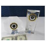 (2) Villeroy&Bach Crystal TableTop Clocks