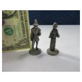 (2) 2" PewterType Metal Figures John & Priscilla