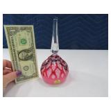 BLEIKIRSTALL Bohemian Red 6" Crystal Bell