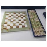 Stunning Onyx/Stone Chess 16" Complete Set