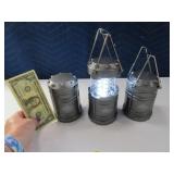 (3) LED Bright FoldDown Portable Camping Lights