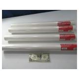 (4) New Rolls White Banner Blank Paper