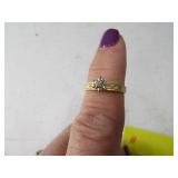 14kt KP sz6 Ring w/ Small Stone 1.6g