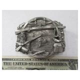 SISIYOU Gun Fur Trader Belt Buckle 1984