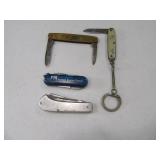 (4) Vintage Pocket Knives advertising etc