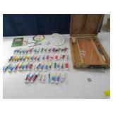 Portable Compact Wooden 10" Easel Painters Box