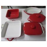 5pcs STRAWBERRY ST Kitchen Red Bakeware Cook