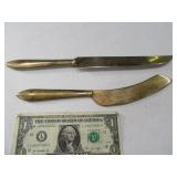 (2) Solid Brass 12"ish Knives