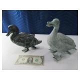 (2) Brass Pond/Fountain Ducks Inserts