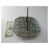 8.5" Brass SunDial AMIDST THE FLOWERS