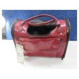 16" Red LeatherLook Doggy~Pussy Carry Bag