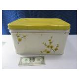 Vintage 13" Tin Metal Bread Storage