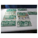 (10) Metal License Plates CO etc 80s/90s era