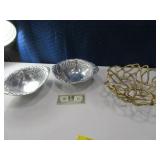 (3) Aluminum~Metal Modern Accent Bowls Decor