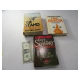 (3) vtg Stephen King hardback Books as is
