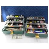(2) Early UMCO Fishing Tackle Boxes + CONTENTS