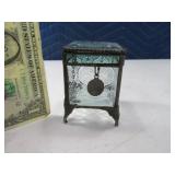 J DEVLIN 2" Stained Glass Intricate 2" Trinket Box