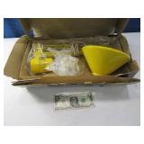 Vtg Unused Yellow Clamp On Desk Light metal