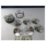 (2) New 6pc Glass Coaster Sets w/ Chef Inlay $30+