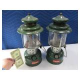 (2) COLEMAN 1960/1962 Green Camp Lanterns