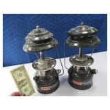 (2) COLEMAN Adj. 2 Mantle Camping Lanterns NOGLASS