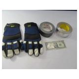 (3) szXL BaldEagle Work Gloves & (2) Rolls Tape