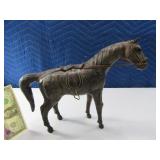 10" LeatherLook Horse Decor Figure INDIA