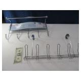 (2) 19" Metal OverTheDoor Towel/Hanging Racks