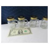 (2) New Glass Salt/Pepper Sets Jar Looking B