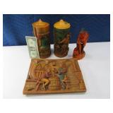 (4) Vintage 10"ish German Figural Candles