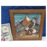 9" SandPainting EAGLE Wall Clock