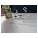(6) BlownGlass Type Deer Figures