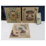 (3) 8" SouthWest Sand Paintings marked