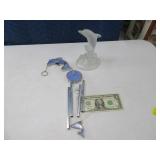 (2) Dolphin Glass Windchime & 8" Figurine