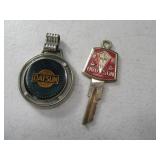 (2) Vintage DATSON & HUDSON Key/Emblem Parts