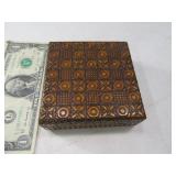 Vintage 4" Wooden Burned Stash Box PrisonArt?
