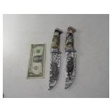 (2) 10" WOLF Themed Wall Knives Decor B