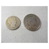 1912/1914 Silver Quarter & Half Dollar Coins worn