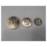 (3) BiCentennial Coins Eisenhower/Quarter/Half