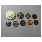 (9) Asst Coins Pennies~Dollars