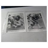 (2) Autographed JERRY ROBINSON Football Photos