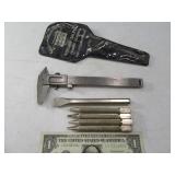 (6) vtg Caliper & Specialty Hand Punches Tools